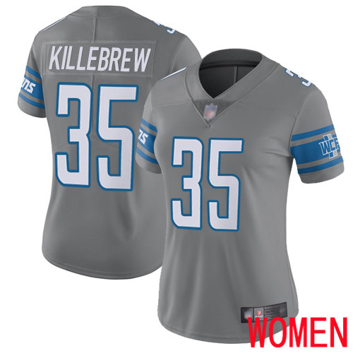 Detroit Lions Limited Steel Women Miles Killebrew Jersey NFL Football 35 Rush Vapor Untouchable